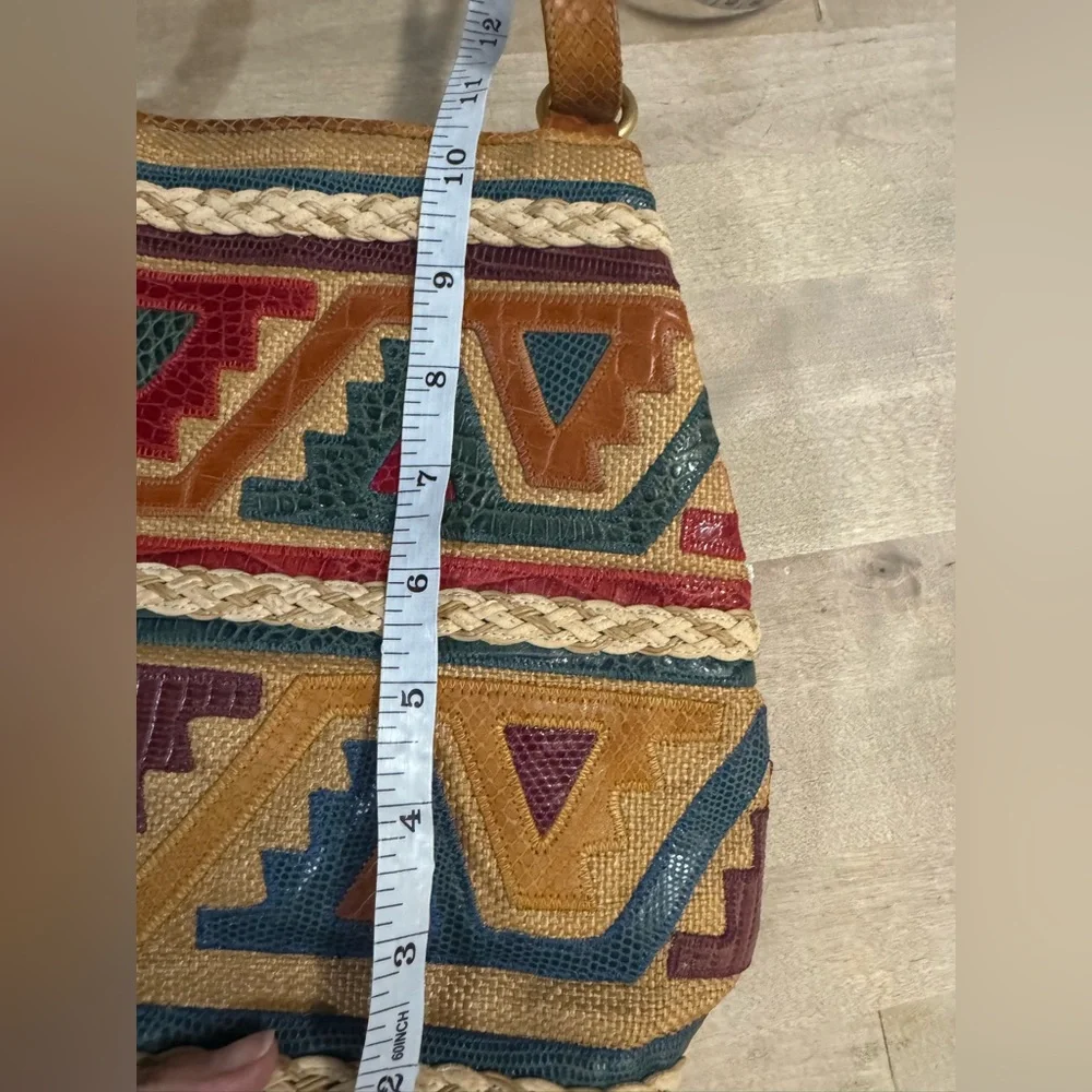 Sharif vintage leather southwest boho bucket Bag purse